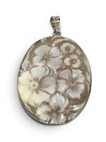 Pendant Mandile 1922 Woman Cammei  in Silver Conchiglia 2MCICM111.10
